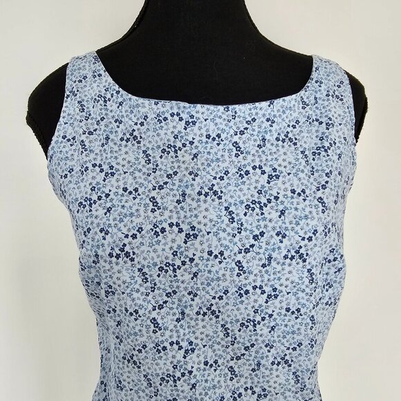Reitman's Petites Blue Floral Dress, Size 10 - Picture 2 of 12